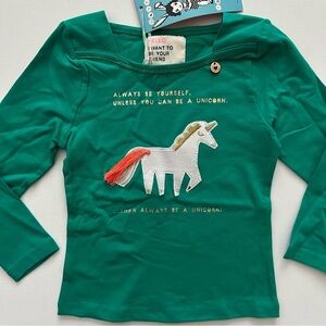 Mim-pi Toddler Girl Long Sleeve Graphic Shirt Size 104 (4 years)
